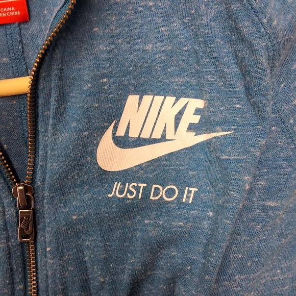 Nike Blue Full Zip Up Sweater - Picture 2 of 9